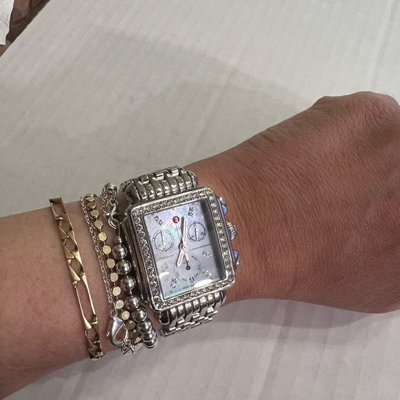 MICHELE Womens Deco wristwatch. 2kts Diamonds - Picture 10 of 10
